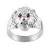 Chevalière lion rubis - Argent – Artisanat Français depuis 1954 