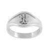 Chevalière argent, initiales or 18 carats  – Artisanat Français depuis 1954  