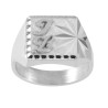 Chevalière Aldinien argent, initiales Or 18 carats  – Artisanat Français depuis 1954  