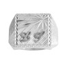 Chevalière argent, initiales Or 18 carats  – Artisanat Français depuis 1954  