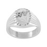 Chevalière Davitus argent et initiales or 18 carats  – Artisanat Français depuis 1954  