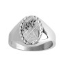 Chevalière Melchior argent et initiales or 18 carats  – Artisanat Français depuis 1954  