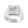 Chevalière Nelvil argent et initiales or 18 carats  – Artisanat Français depuis 1954  