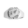 Chevalière Galius argent et initiales or 18 carats  – Artisanat Français depuis 1954  