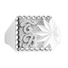 Chevalière Aldinien argent, initiales Or 18 carats  – Artisanat Français depuis 1954  
