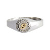 Chevalière Rieul argent, initiale Or 18 carats jaune ou gris  – Artisanat Français depuis 1954  