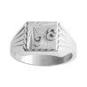 Chevalière Florent argent et initiale Or 18 carats jaune ou gris  – Artisanat Français depuis 1954  