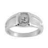 Chevalière Tancrède argent et initiale Or 18 carats jaune ou gris  – Artisanat Français depuis 1954  