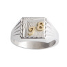 Chevalière Florent argent et initiale Or 18 carats jaune ou gris  – Artisanat Français depuis 1954  