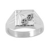 Chevalière Florent argent et initiale Or 18 carats jaune ou gris  – Artisanat Français depuis 1954  