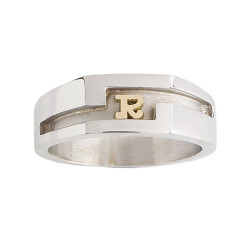 Chevalière argent, initiale Or 18 carats jaune ou gris – Artisanat Français depuis 1954  