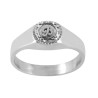Chevalière Rieul argent, initiale Or 18 carats jaune ou gris  – Artisanat Français depuis 1954  