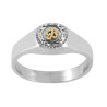 Chevalière Rieul argent, initiale Or 18 carats jaune ou gris  – Artisanat Français depuis 1954  