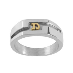 Chevalière argent, initiale Or 18 carats jaune ou gris – Artisanat Français depuis 1954  