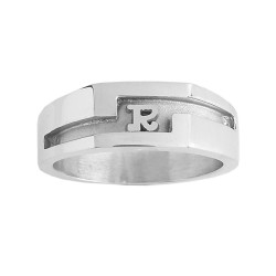 Chevalière argent, initiale Or 18 carats jaune ou gris – Artisanat Français depuis 1954  