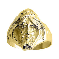 Chevalière homme du désert - Or 9 carats jaune ou gris - Artisanat français depuis 1954   
