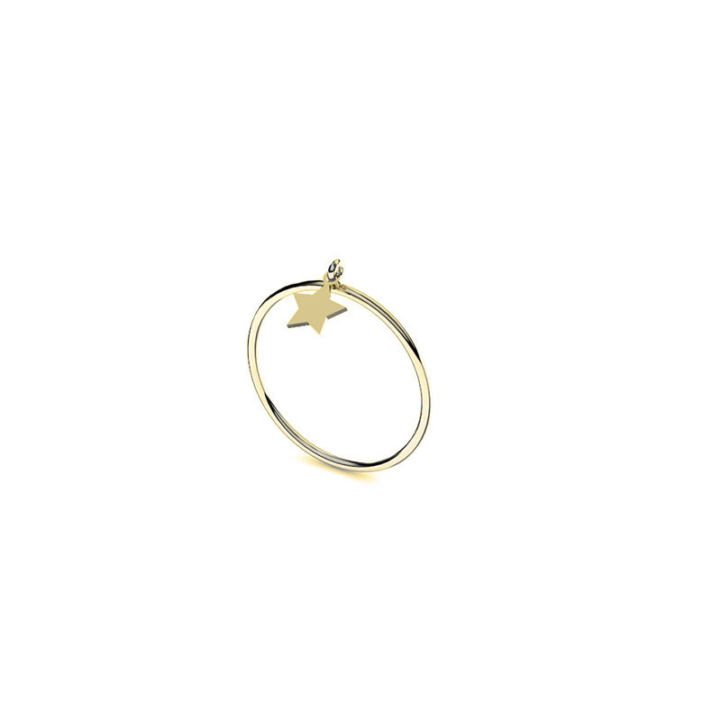 Bague Clara étoile - Or 18 carats -Thomas Escudier, créateur français   
