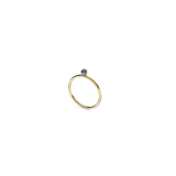 Bague Romy perle noire - Or 18 carats -Thomas Escudier, créateur français  