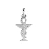 Pendentif caducée pharmacien  – Or 18 carats jaune ou gris – Artisanat français depuis 1954 