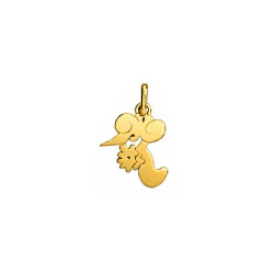 Pendentif idéogramme chinois verseau – Or 9 carats jaune ou gris – Artisanat français depuis 1954 