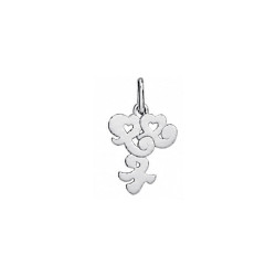 Pendentif idéogramme chinois gémeaux – Or 9 carats jaune ou gris – Artisanat français depuis 1954 