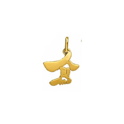 Pendentif idéogramme chinois sagittaire – Or 9 carats jaune ou gris – Artisanat français depuis 1954 