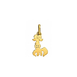 Pendentif idéogramme chinois poisson – Or 9 carats jaune ou gris – Artisanat français depuis 1954 