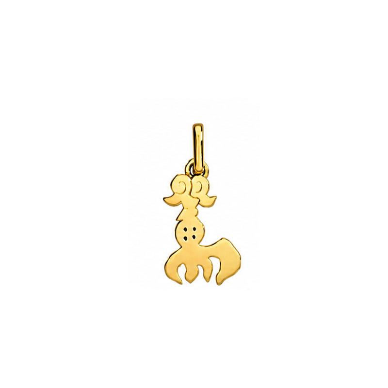 Pendentif idéogramme chinois poisson – Or 9 carats jaune ou gris – Artisanat français depuis 1954 