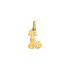 Pendentif idéogramme chinois poisson – Or 9 carats jaune ou gris – Artisanat français depuis 1954 