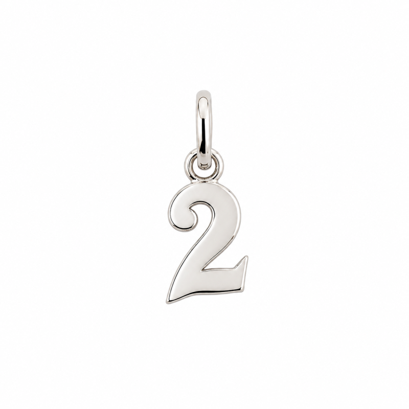 Pendentif chiffre 2 - Argent – Artisanat Français depuis 1954 
