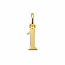 Pendentif chiffre 1  – Or 9 carats jaune ou gris – Artisanat français depuis 1954 