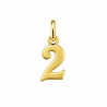 Pendentif chiffre 2  – Or 9 carats jaune ou gris – Artisanat français depuis 1954 