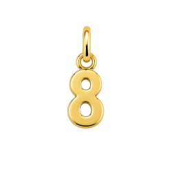 Pendentif chiffre 8  – Or 9 carats jaune ou gris – Artisanat français depuis 1954 