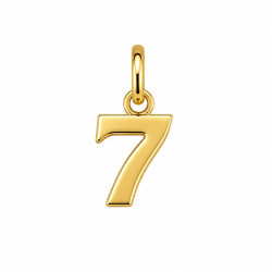 Pendentif chiffre 7  – Or 9 carats jaune ou gris – Artisanat français depuis 1954 