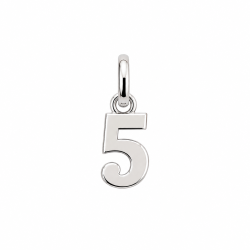 Pendentif chiffre 5  – Or 9 carats jaune ou gris – Artisanat français depuis 1954 