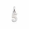 Pendentif chiffre 5  – Or 9 carats jaune ou gris – Artisanat français depuis 1954 
