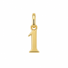 Pendentif chiffre 1  – Or 18 carats jaune ou gris – Artisanat français depuis 1954 