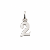 Pendentif chiffre 2  – Or 18 carats jaune ou gris – Artisanat français depuis 1954 