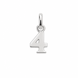 Pendentif chiffre 4  – Or 18 carats jaune ou gris – Artisanat français depuis 1954 