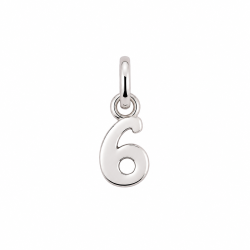 Pendentif chiffre 6  – Or 18 carats jaune ou gris – Artisanat français depuis 1954 