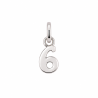 Pendentif chiffre 6  – Or 18 carats jaune ou gris – Artisanat français depuis 1954 