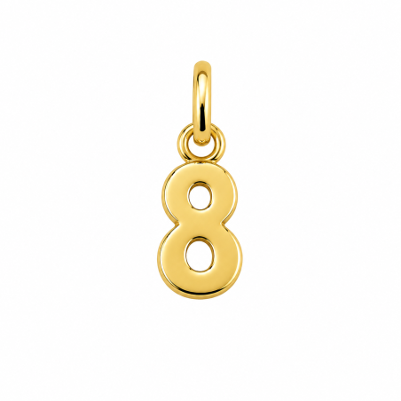 Pendentif chiffre 8  – Or 18 carats jaune ou gris – Artisanat français depuis 1954 