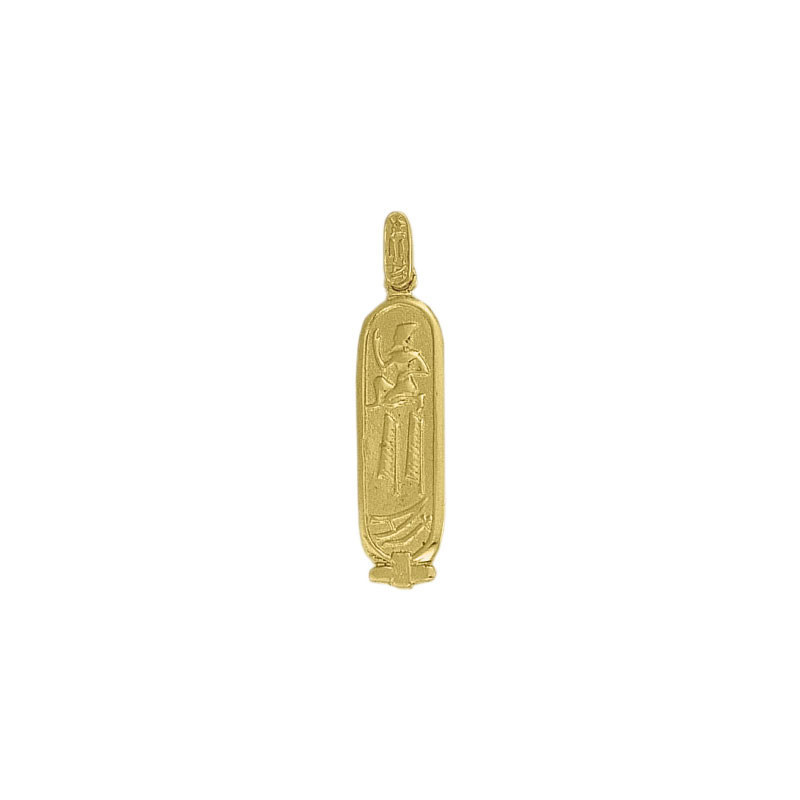 Pendentif cartouche Egyptien - plaqué Or jaune - Atelier 1924 - Patrimoine Vivant Français