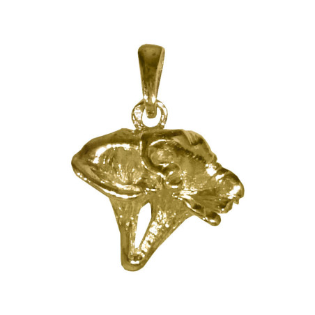Pendentif champignon girolles - plaqué Or jaune ou rose - Atelier 1924 - Patrimoine Vivant Français