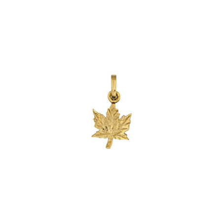 Pendentif feuille d'érable – Or 9 carats jaune ou gris – Atelier 1924 - Patrimoine Vivant Français