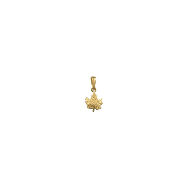  Pendentif feuille de platane   – Or 18 carats jaune, gris ou rose – Atelier 1924 - Patrimoine Vivant Français Couleur Or:Jaune