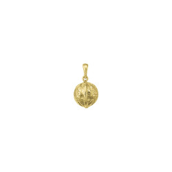 Pendentif noix - plaqué Or jaune ou rose - Atelier 1924 - Patrimoine Vivant Français 