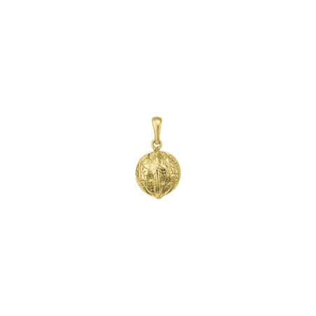 Pendentif noix - plaqué Or jaune ou rose - Atelier 1924 - Patrimoine Vivant Français 