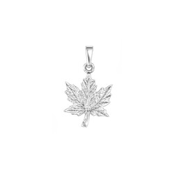 Pendentif feuille d'érable Argent  - Atelier 1924 - Patrimoine Vivant Français 
