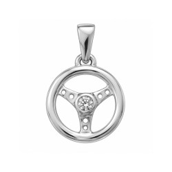 Pendentif volant de voiture zirconium - Argent – Atelier 1924 – Patrimoine Vivant Français 